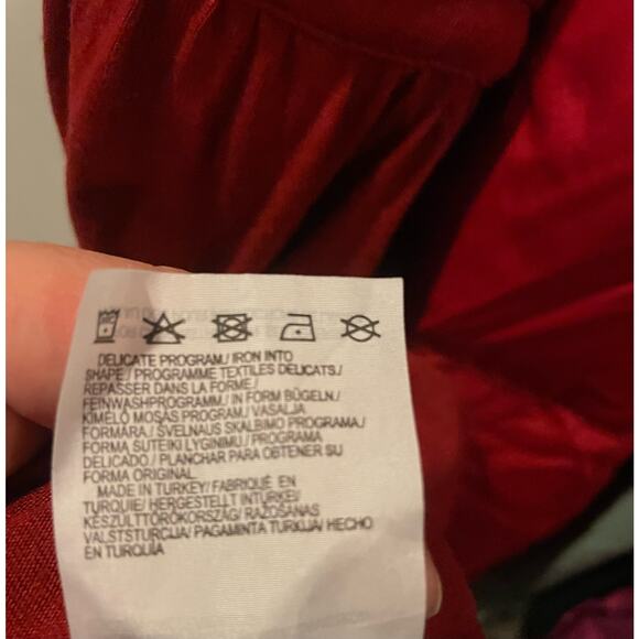 Red v neck drawstring waist sleeveless midi dress by Mexx - Picture 7 of 8